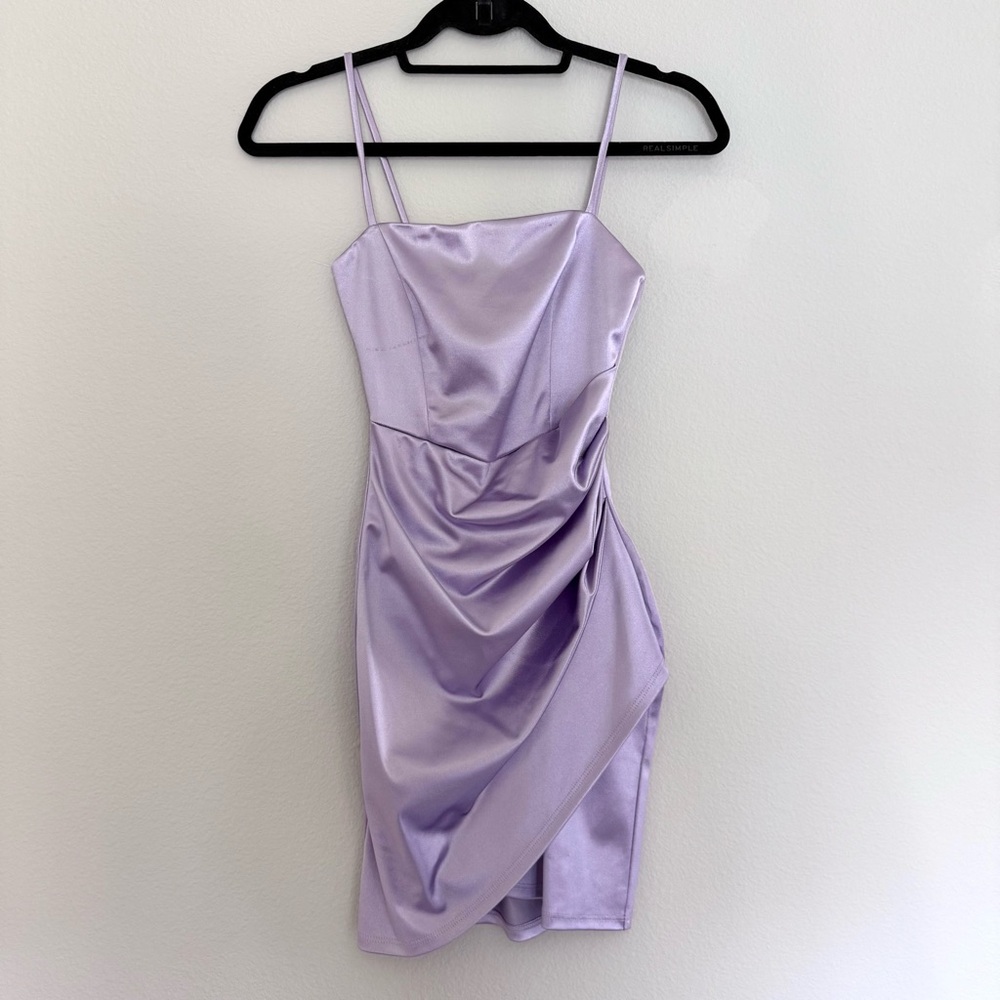 Windsor Purple Satin Tank Dress